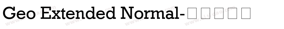 Geo Extended Normal字体转换